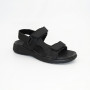 Men's Black Leather Sandals Alex Bens 03-v 5916