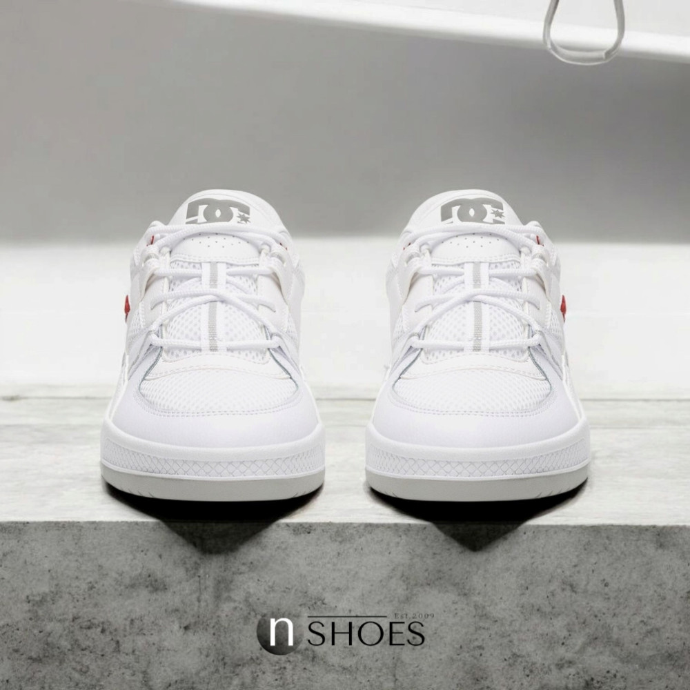 Men's White Leather Sneakers DC Construct ADYS100822-WR6 5917