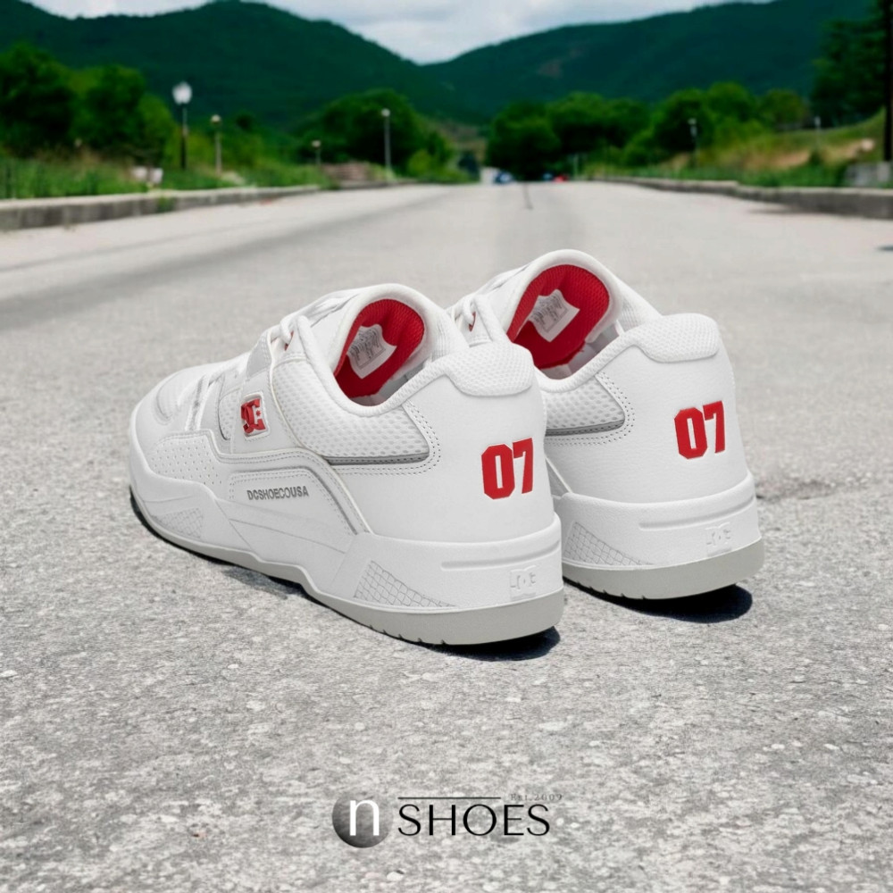 Men's White Leather Sneakers DC Construct ADYS100822-WR6 5917