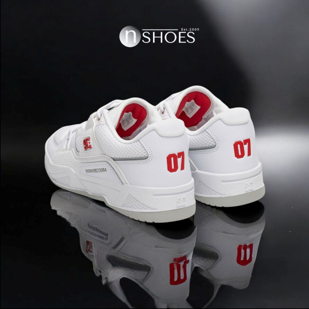 Men's White Leather Sneakers DC Construct ADYS100822-WR6 5917