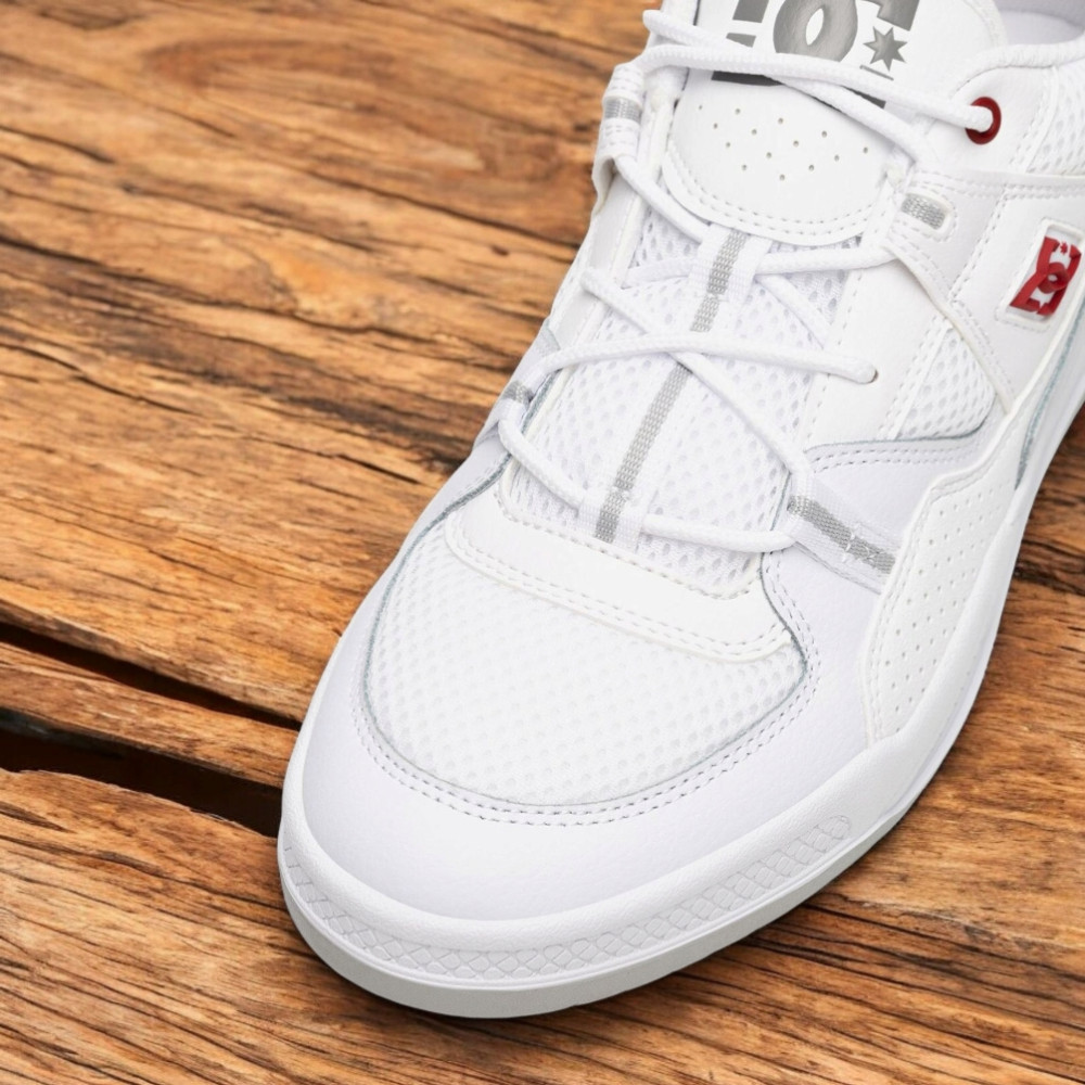 Men's White Leather Sneakers DC Construct ADYS100822-WR6 5917