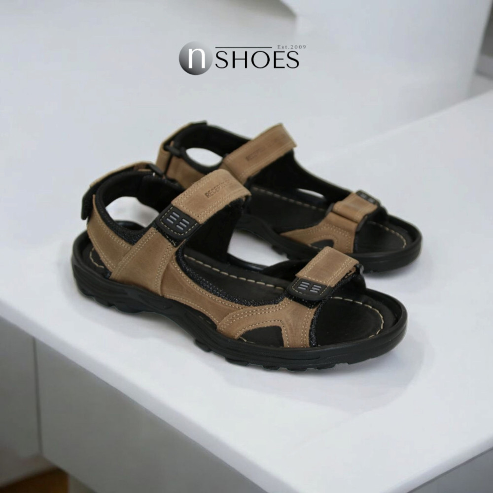 Чоловічі шкіряні бежеві босоніжки Alex Bens (Україна) модель 5921