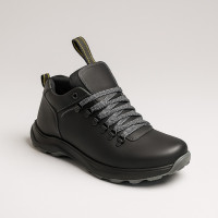 Чоловічі зимові черевики Alex Bens 03-VT-345 6056 чорні з натуральної шкіри та вовни у стилі Timberland