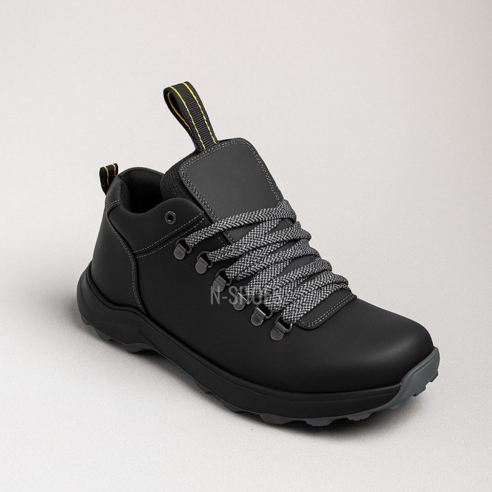 Alex Bens 03-VT-345 6056 men’s winter boots black leather and wool