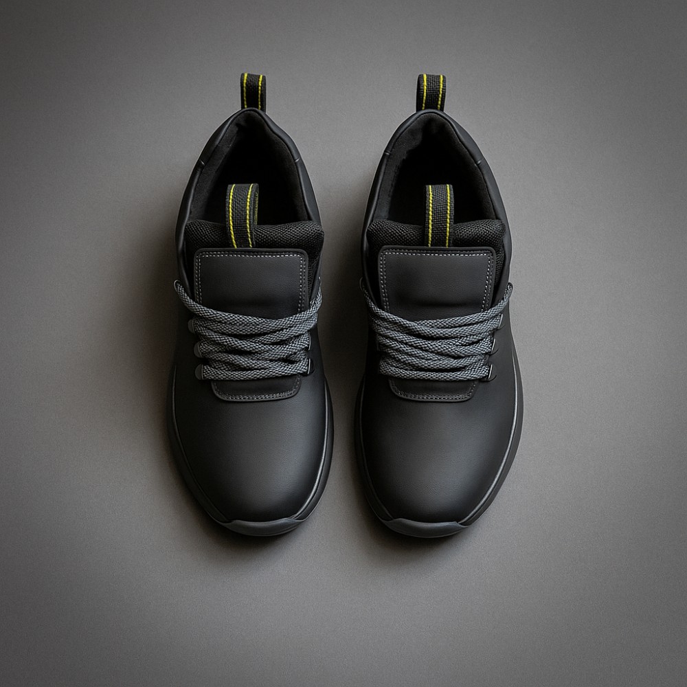 Alex Bens 03-VT-345 6056 чоловічі зимові черевики чорні з натуральної шкіри та вовни