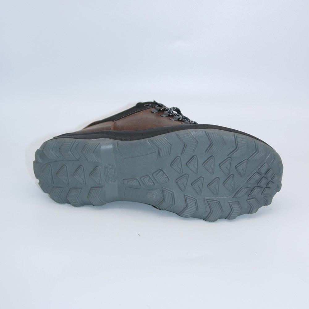 Чоловічі зимові черевики Alex Bens 03-VT-345 6057, коричневі з натуральної шкіри та вовни