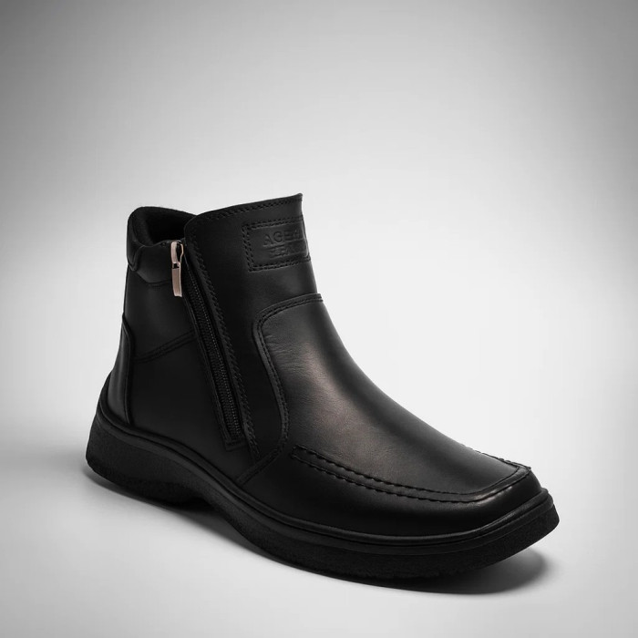 Alex Bens 6069 чоловічі зимові черевики зі шкіри та вовни у стилі Vivo Barefoot