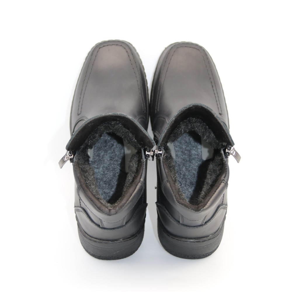 Alex Bens 6069 чоловічі зимові черевики зі шкіри та вовни у стилі Vivo Barefoot