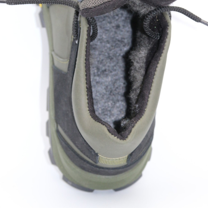 Men’s winter sneakers khaki Alex Bens A2 6071 in genuine leather and wool
