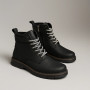 Alex Bens T2B-6072 чорні зимові черевики шкіра і вовна у стилі Dr. Martens