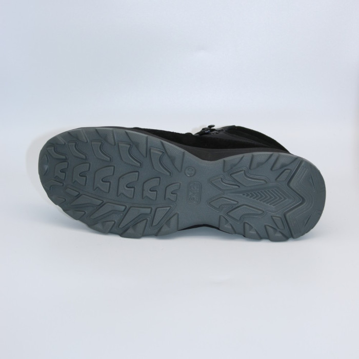 Men’s winter boots in leather and wool, black - Alex Bens 01-col 6074