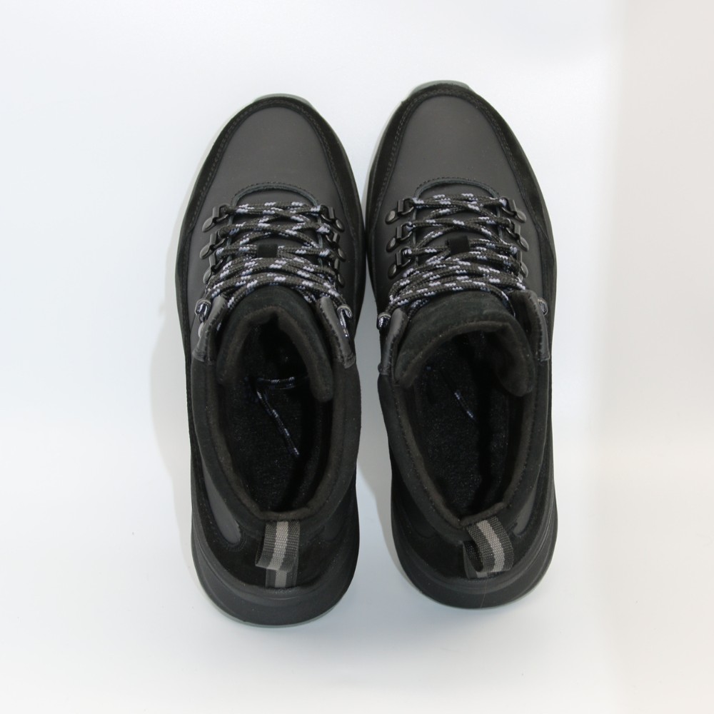 Чоловічі зимові черевики Alex Bens 01-col 6074 з натуральної шкіри та вовни, чорні у стилі Columbia Fairbanks и Badura Charlie