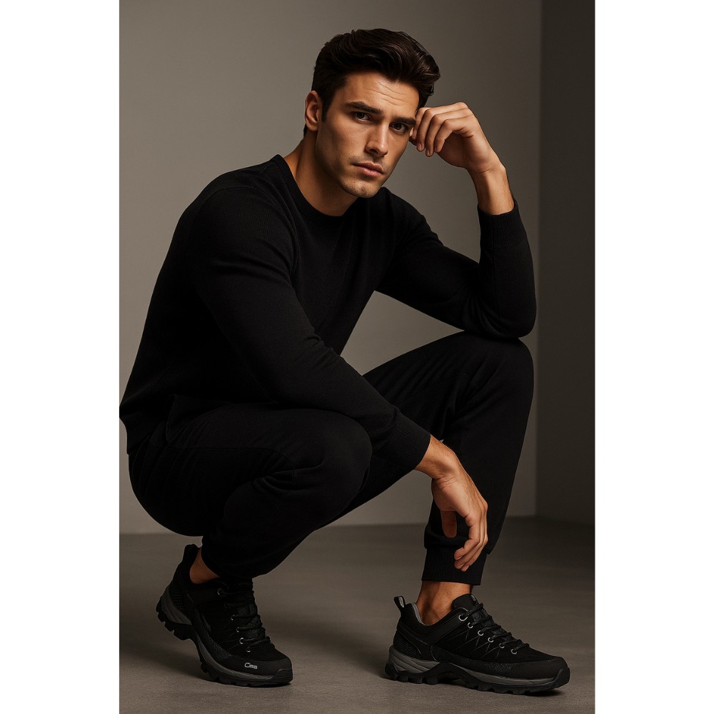 Чоловічі чорні утеплені трекінгові кросівки CMP Rigel Low WP 3Q13247 6075 з мембраною Gore-Tex