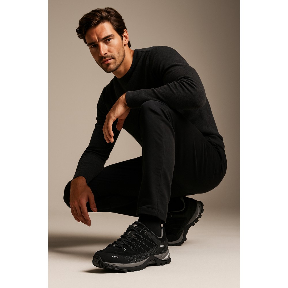 Чоловічі чорні утеплені трекінгові кросівки CMP Rigel Low WP 3Q13247 6075 з мембраною Gore-Tex