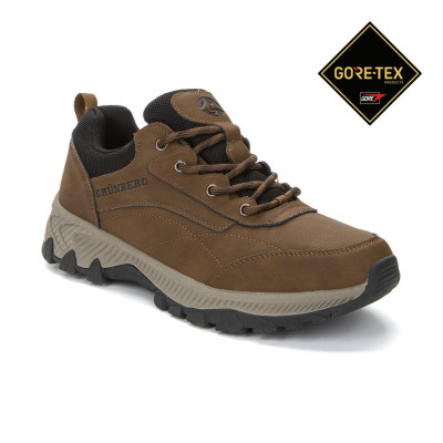 Чоловічі коричневі кросівки Grunberg 148153/04-03 6077 з натуральної шкіри з утепленням на мембрані Gore-Tex та підкладкою з NanoTex-мембраною Чоловічі коричневі кросівки Grunberg 148153/04-03 6077 з натуральної шкіри з утепленням на мембрані Gore-Tex та підкладкою з NanoTex-мембраною