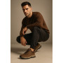 Men’s brown sneakers Grunberg 148153/04-03 6077 genuine leather Gore-Tex and NanoTex warm protection