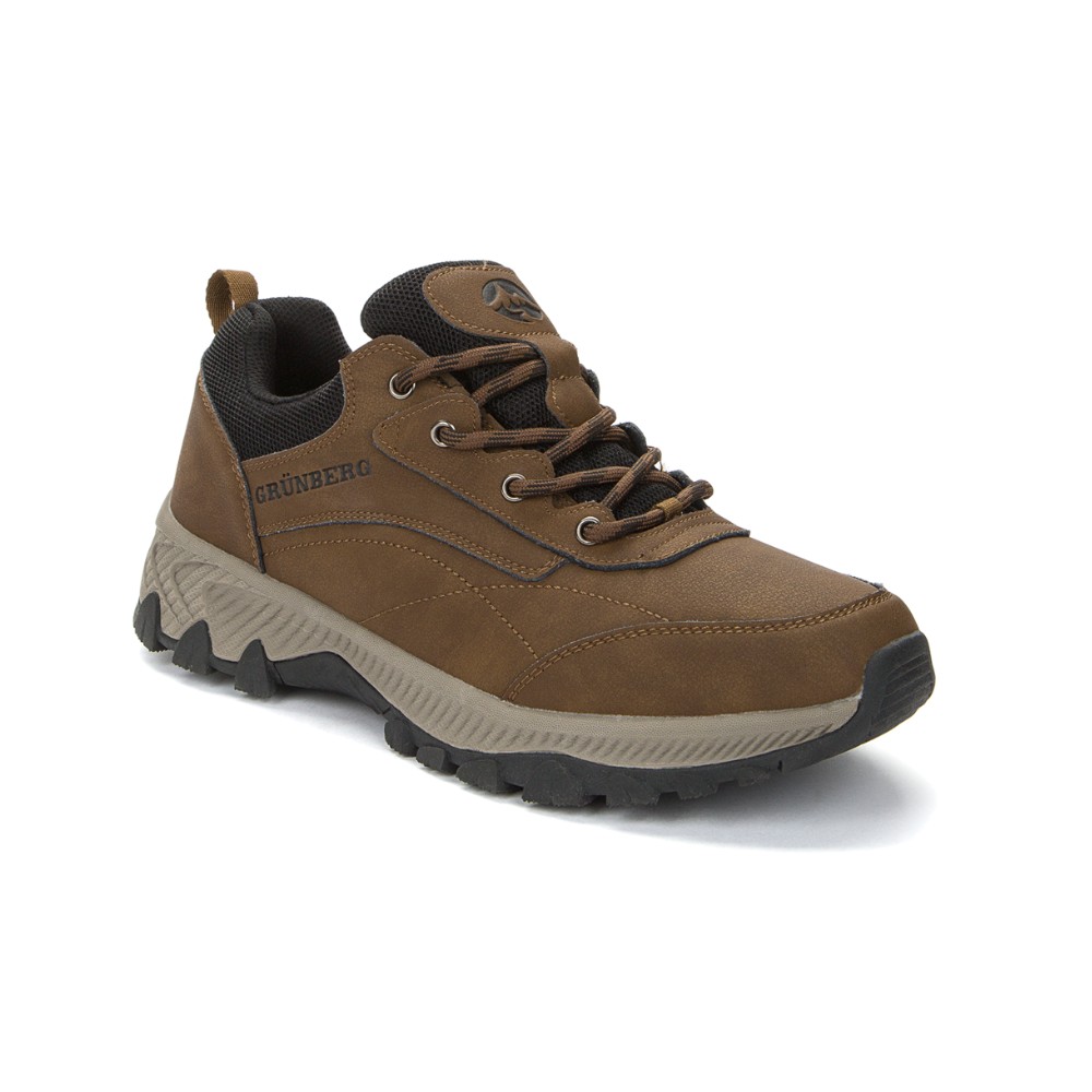 Men’s brown sneakers Grunberg 148153/04-03 6077 genuine leather Gore-Tex and NanoTex warm protection