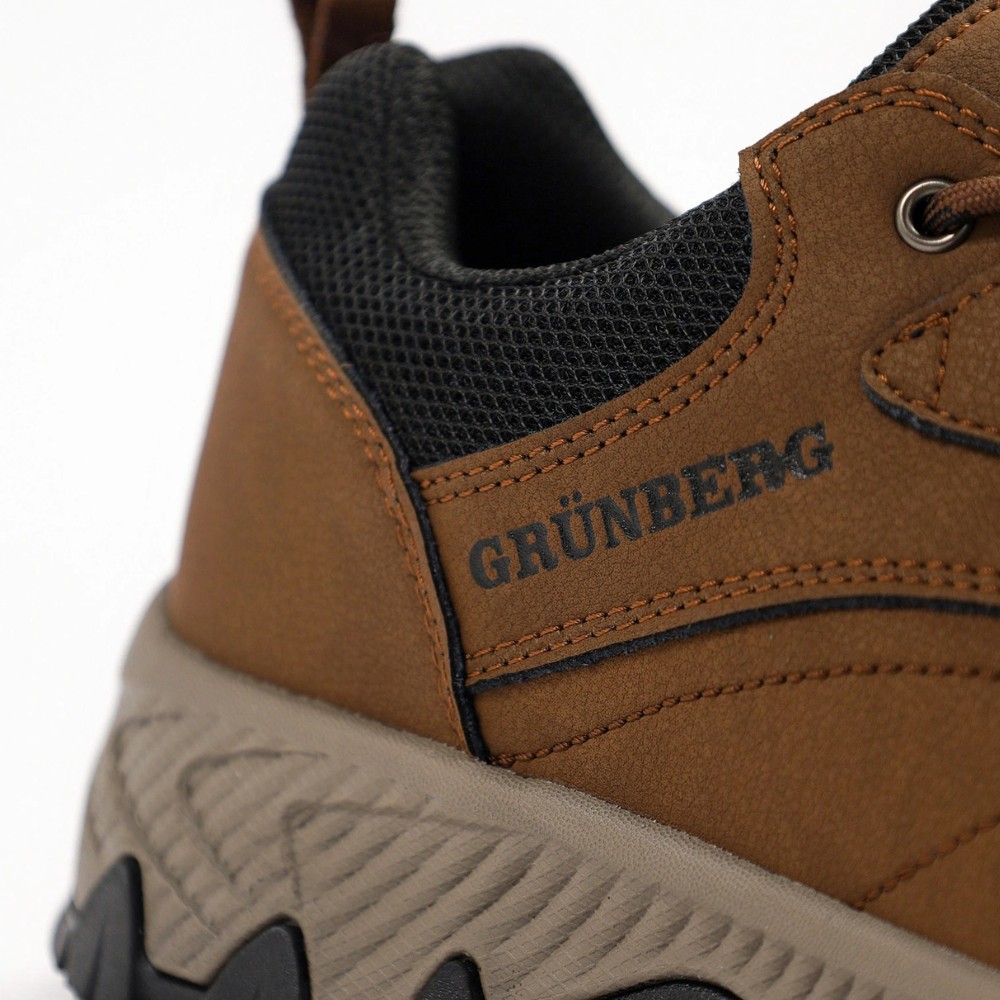 Men’s brown sneakers Grunberg 148153/04-03 6077 genuine leather Gore-Tex and NanoTex warm protection