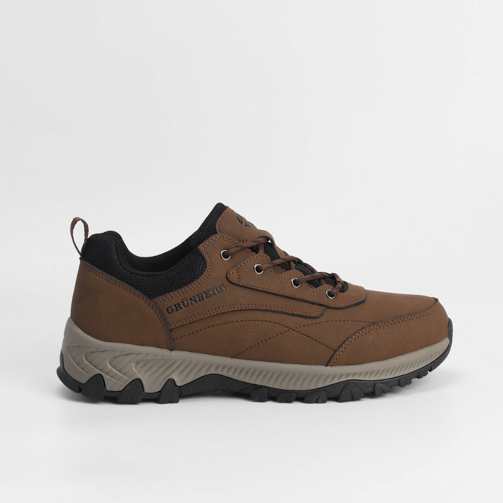 Men’s brown sneakers Grunberg 148153/04-03 6077 genuine leather Gore-Tex and NanoTex warm protection