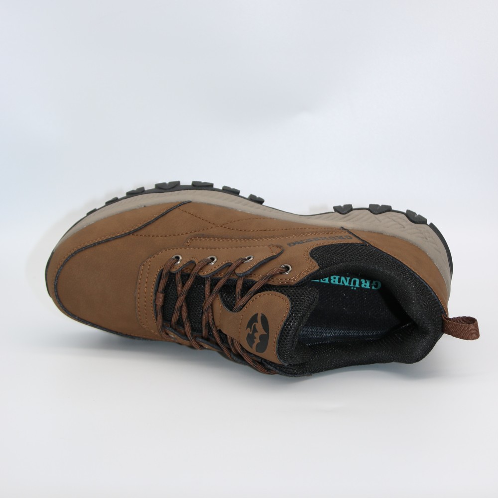 Men’s brown sneakers Grunberg 148153/04-03 6077 genuine leather Gore-Tex and NanoTex warm protection