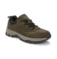 Чоловічі трекінгові кросівки кольору хакі Grunberg 148153/04-02 6079 з натуральної шкіри з утеплювачем Gore-Tex та підкладкою з NanoTex-мембраною