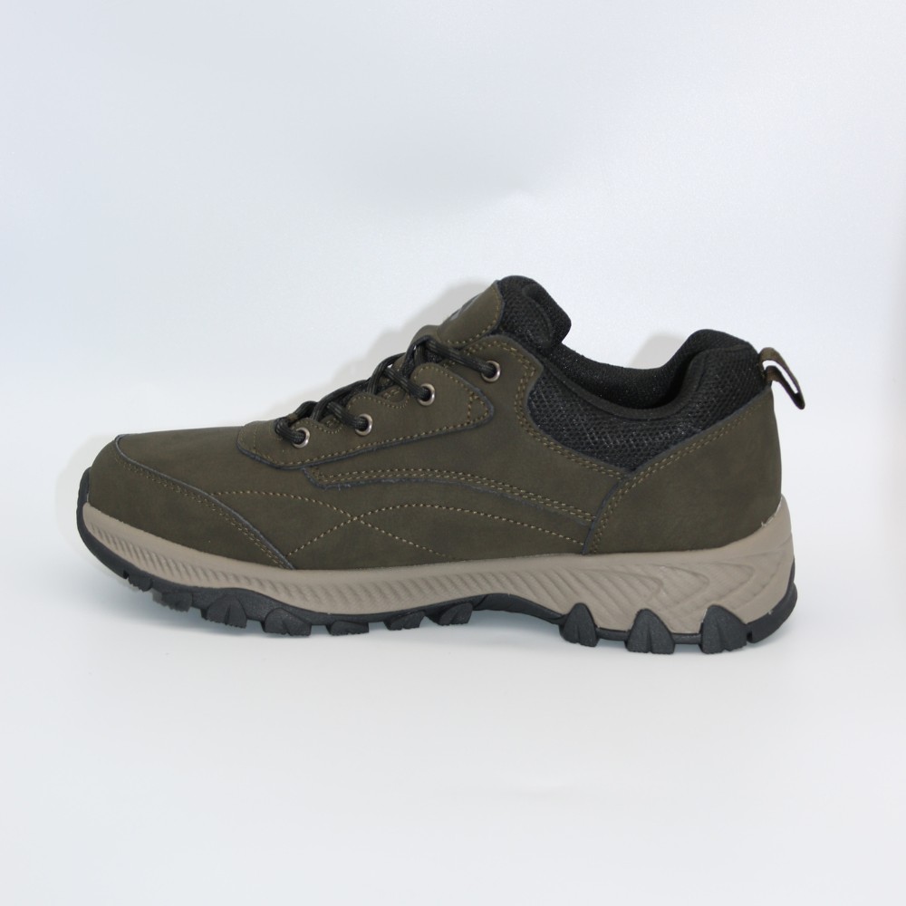 Мужские треккинговые кроссовки хаки Grunberg 148153-04-02 6079 из натуральной кожи с утеплением, мембраной Gore-Tex и подкладкой NanoTex