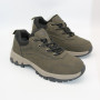 Мужские треккинговые кроссовки хаки Grunberg 148153-04-02 6079 из натуральной кожи с утеплением, мембраной Gore-Tex и подкладкой NanoTex