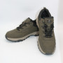 Мужские треккинговые кроссовки хаки Grunberg 148153-04-02 6079 из натуральной кожи с утеплением, мембраной Gore-Tex и подкладкой NanoTex