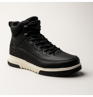 Чоловічі чорні зимові черевики Grunberg 148198-13-01 6081 із натуральної шкіри з утепленням із натуральної вовни від італійського бренду