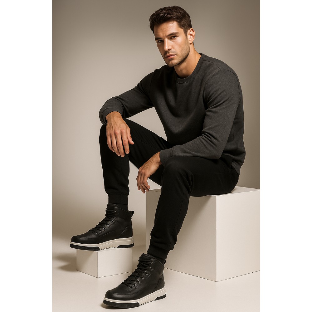 Grunberg 148198-13-01 6081 чоловічі шкіряні зимові черевики з вовною