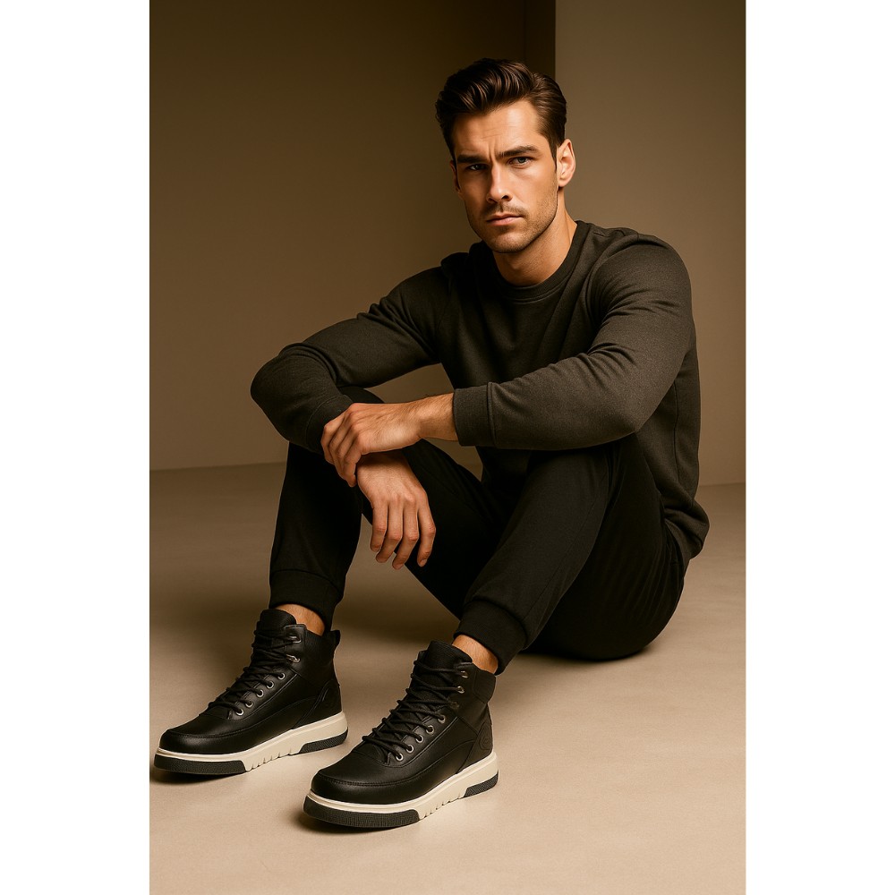 Grunberg 148198-13-01 6081 чоловічі шкіряні зимові черевики з вовною