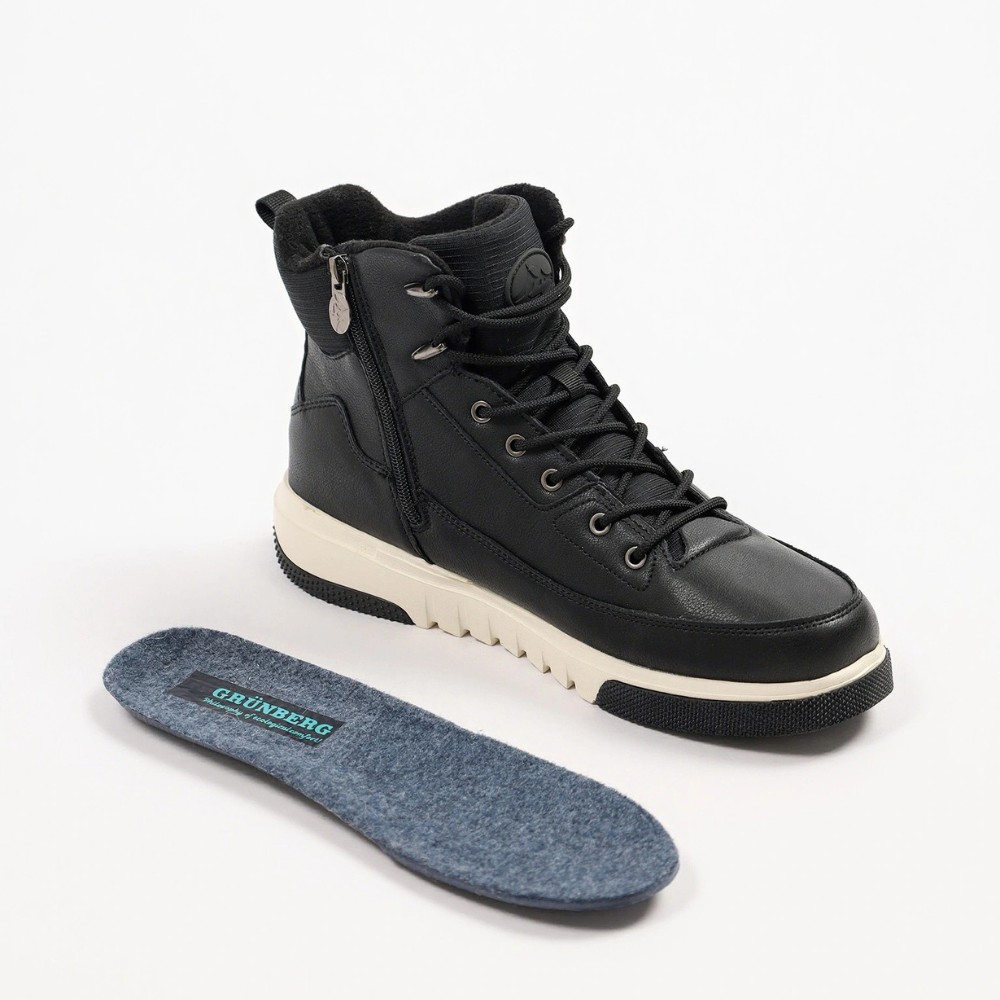 Grunberg 148198-13-01 6081 чоловічі шкіряні зимові черевики з вовною
