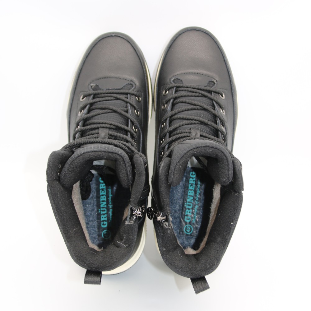 Grunberg 148198-13-01 6081 чоловічі шкіряні зимові черевики з вовною