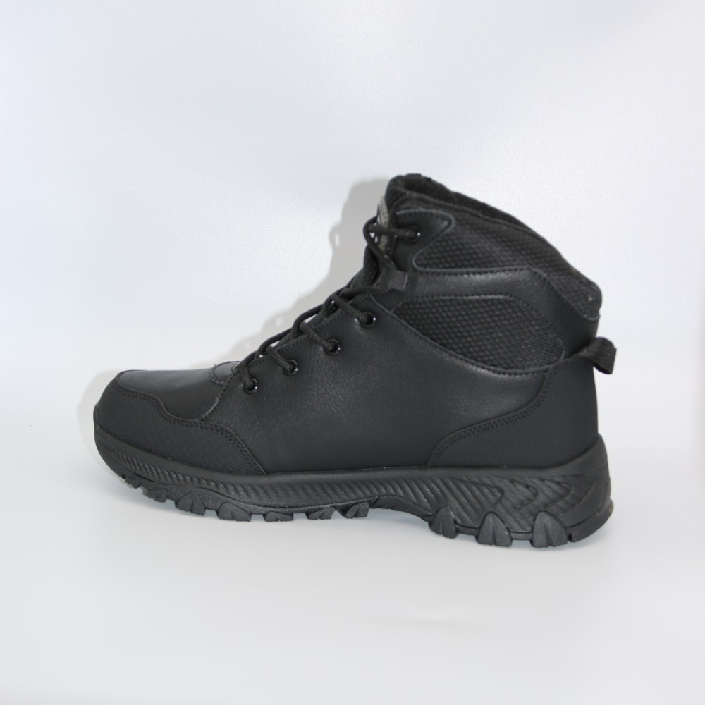 Men’s black winter boots Grunberg 148153-14-01E 6082 - genuine leather and warm wool lining