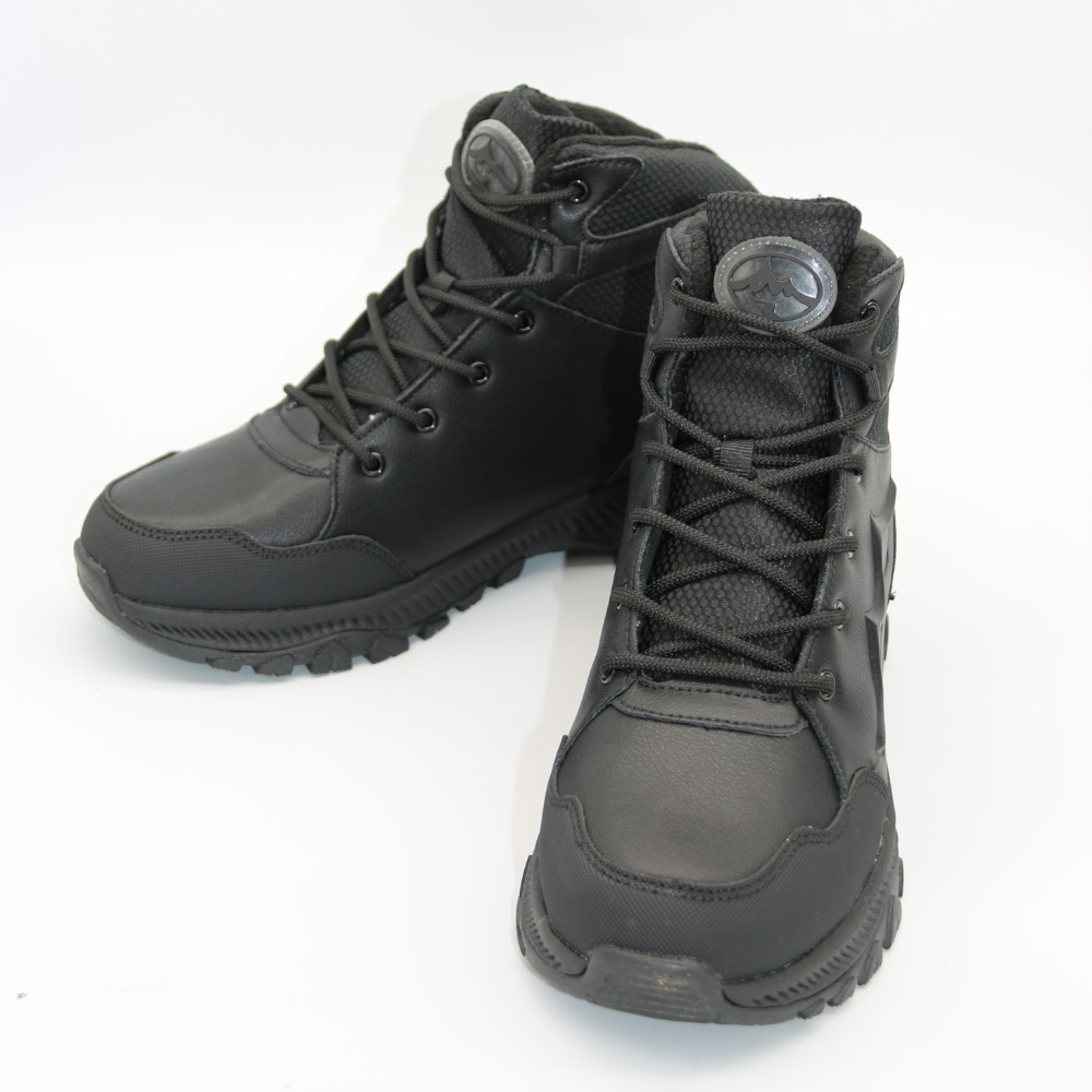 Men’s black winter boots Grunberg 148153-14-01E 6082 - genuine leather and warm wool lining