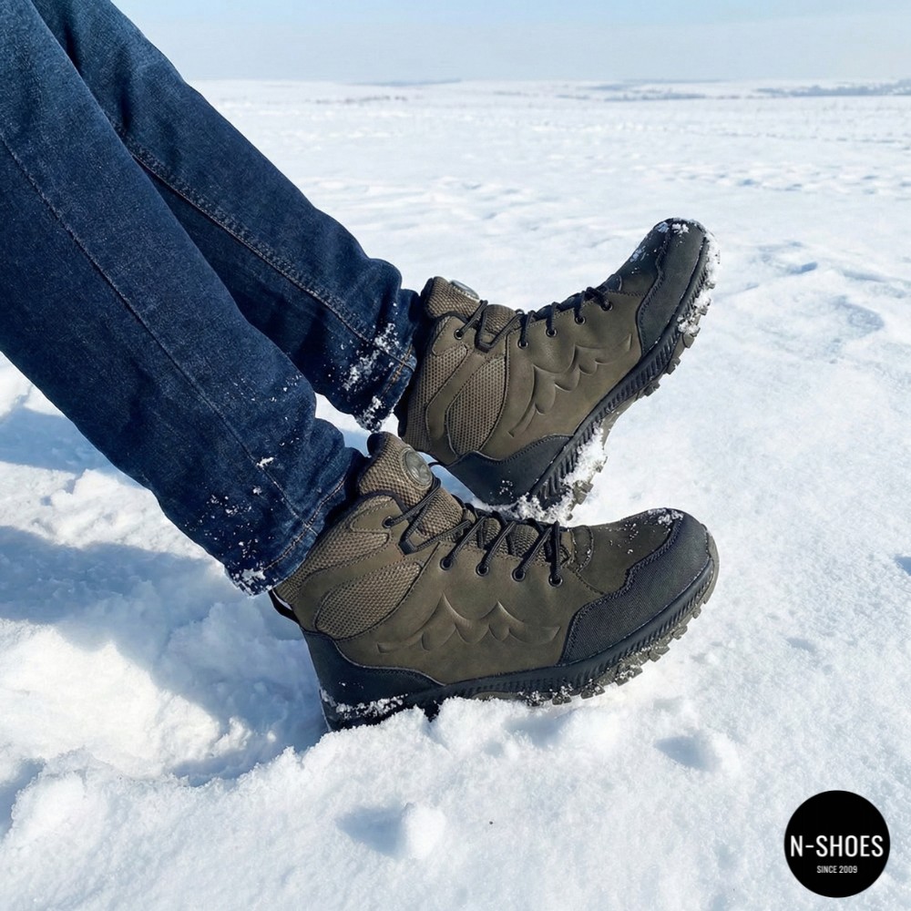 Чоловічі шкіряні черевики GRUNBERG 148153-14-03 6083 на натуральній вовні