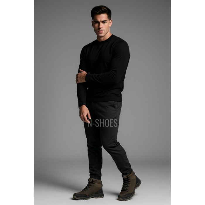 Men's Leather Winter Boots GRUNBERG 148153-14-03 6083 with Natural Wool