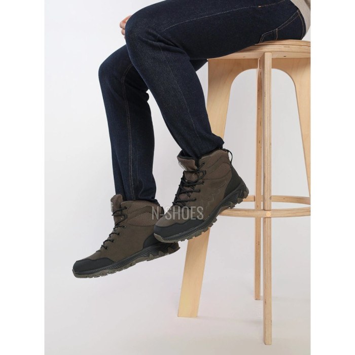 Men's Leather Winter Boots GRUNBERG 148153-14-03 6083 with Natural Wool