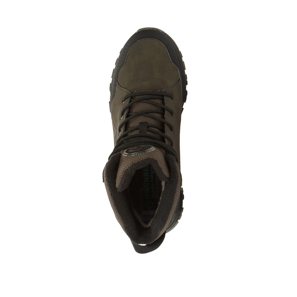 Мужские зимние ботинки хаки GRUNBERG 148153-14-03 6083 из натуральной кожи с шерстью