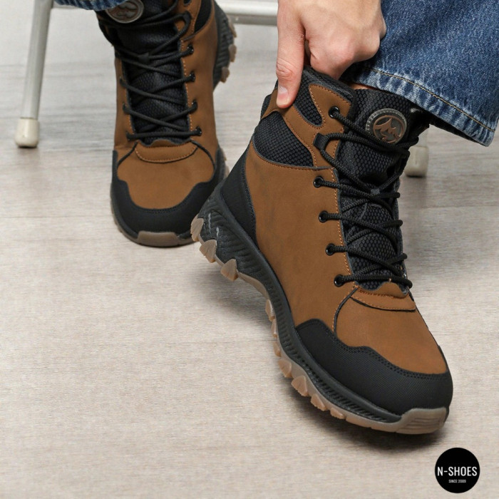 Зимние мужские ботинки Grunberg 148153-14-04 6084 (коричневые)