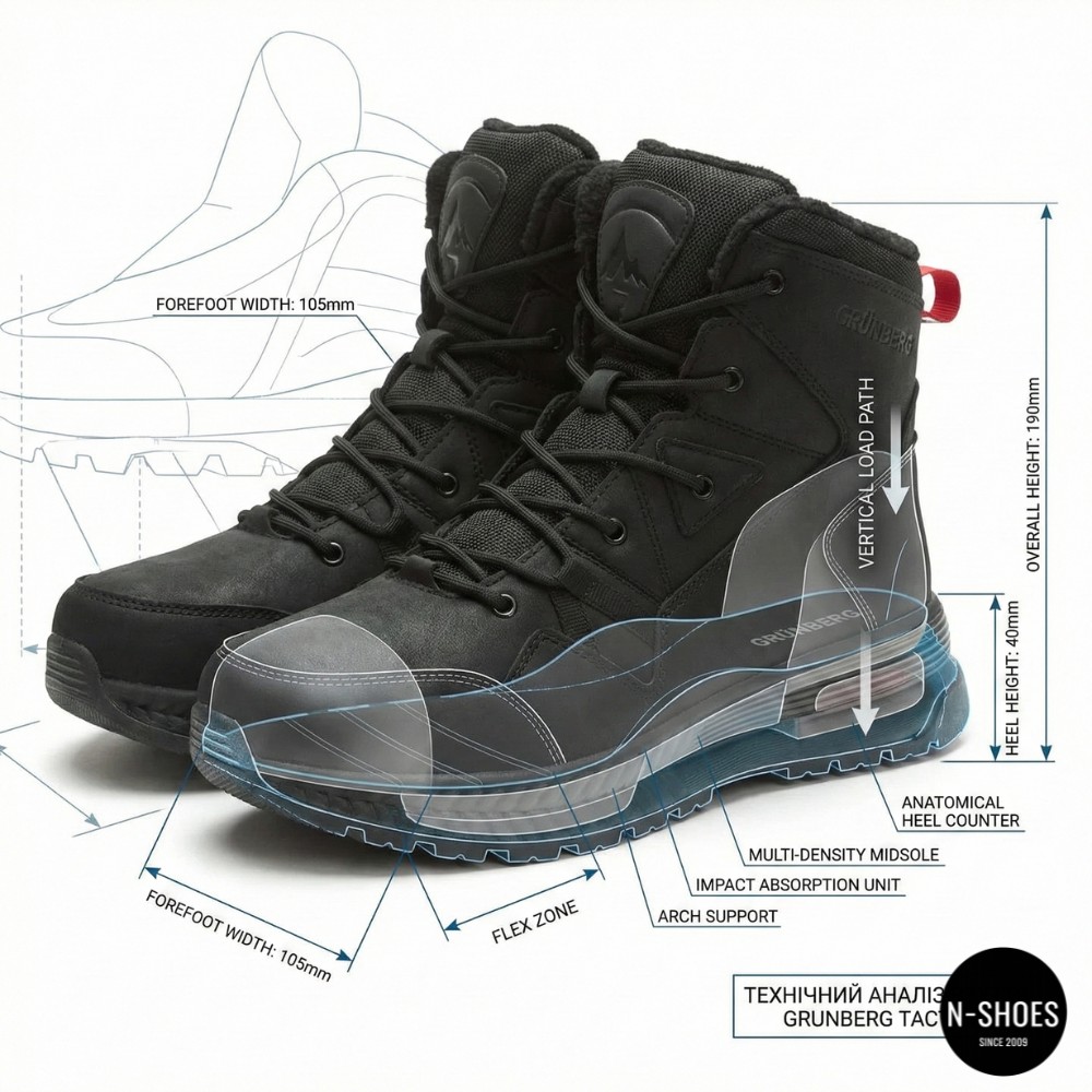 Чоловічі шкіряні черевики Grunberg 148193-10-01E 6085 на натуральній вовні