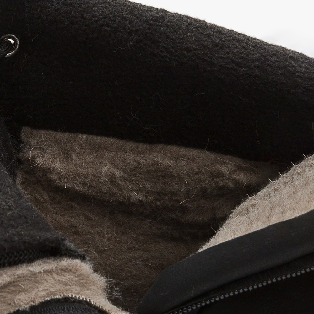 Grunberg 148193-10-01E 6085 - чёрные мужские зимние ботинки из натуральной кожи и шерсти