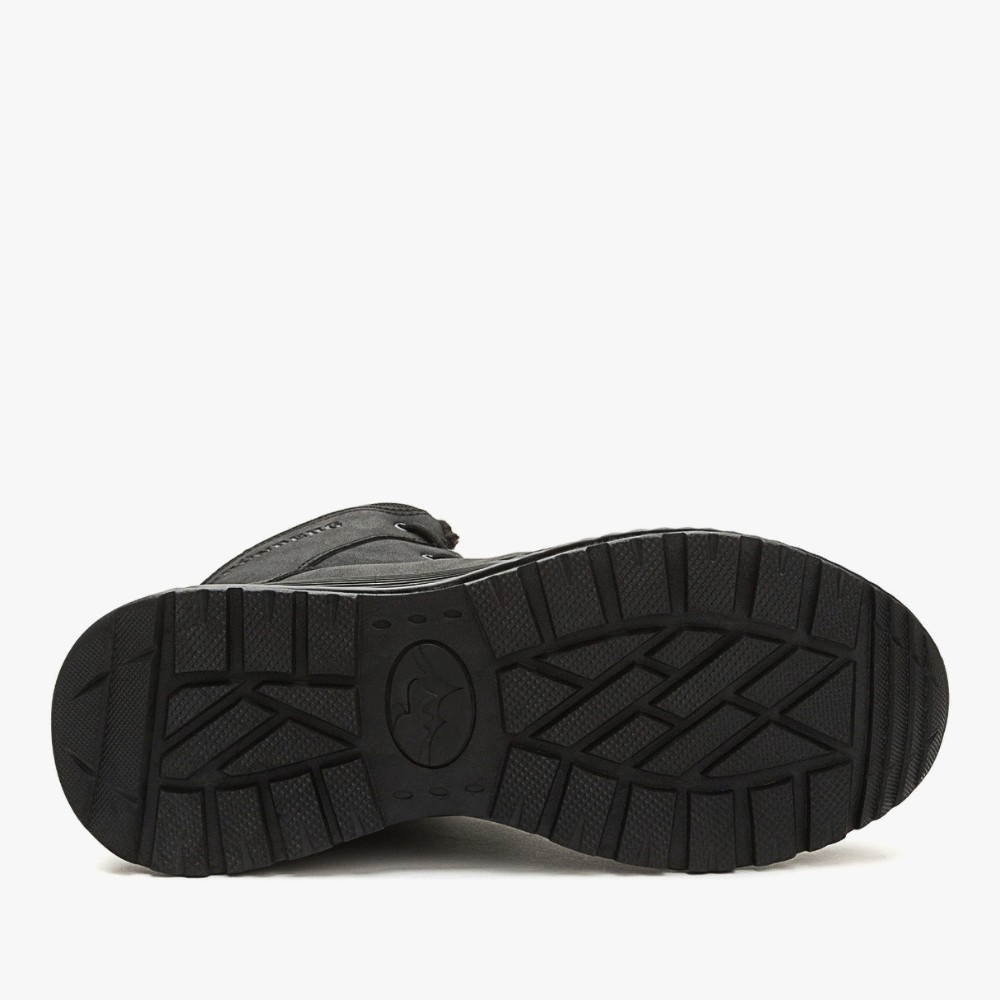 Grunberg 148193-10-01E 6085 - чёрные мужские зимние ботинки из натуральной кожи и шерсти