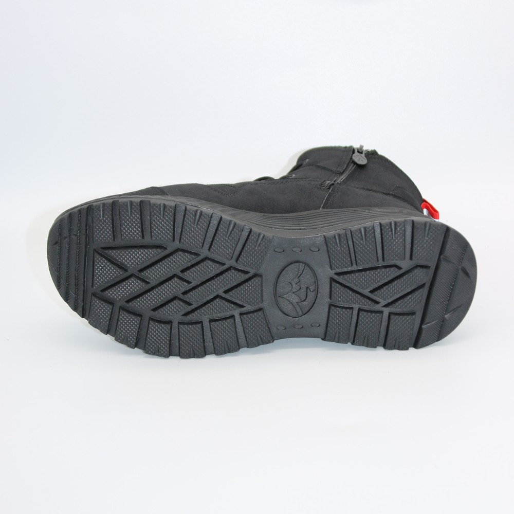 Grunberg 148193-10-01E 6085 - чёрные мужские зимние ботинки из натуральной кожи и шерсти