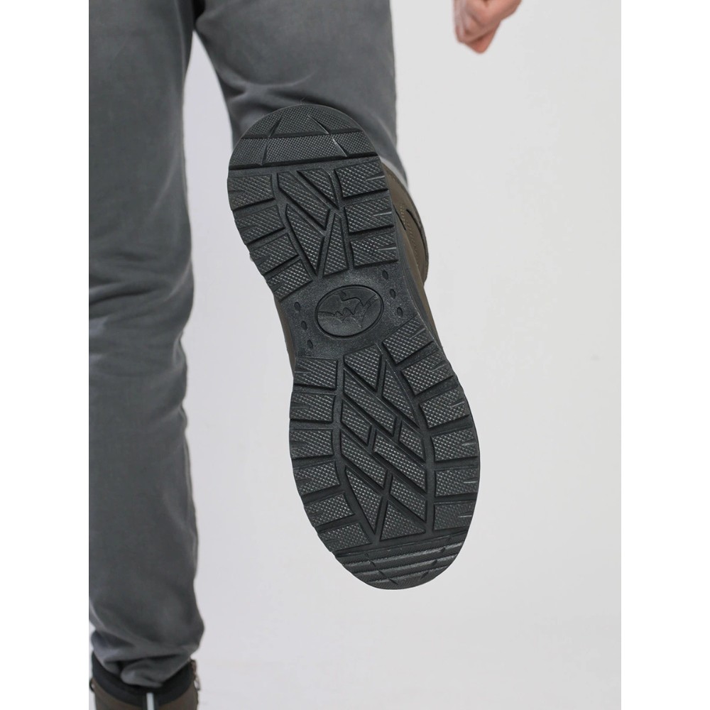 Men’s winter boots GRUNBERG 148193-10-03E 6086, leather with natural fur, khaki