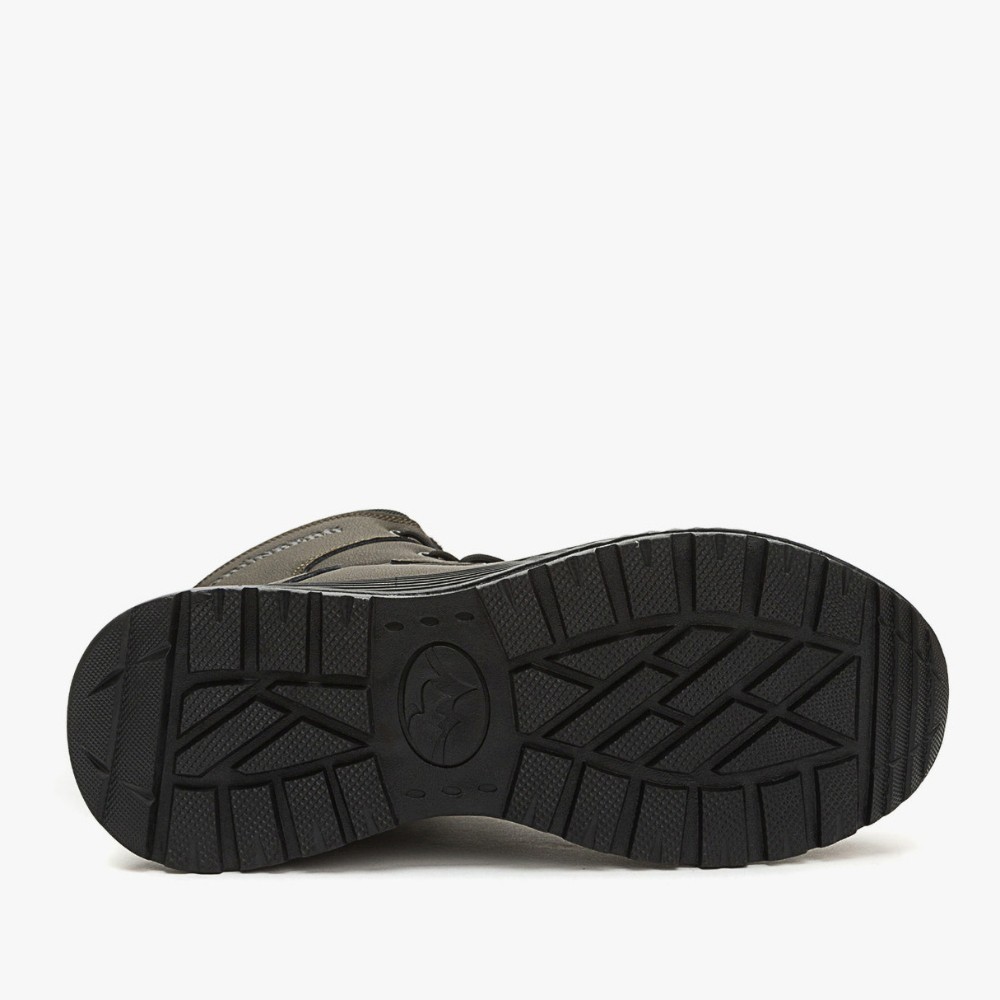 Men’s winter boots GRUNBERG 148193-10-03E 6086, leather with natural fur, khaki