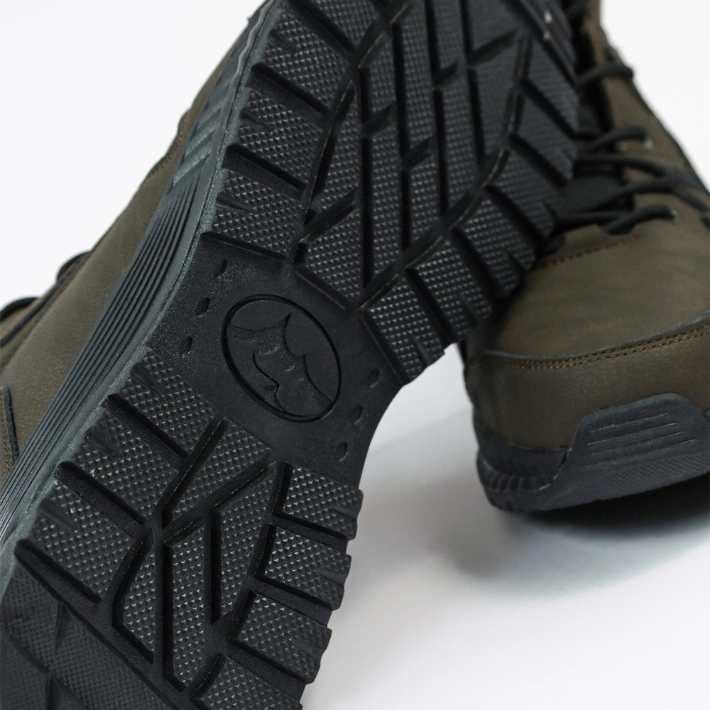 Men’s winter boots GRUNBERG 148193-10-03E 6086, leather with natural fur, khaki