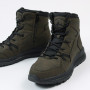 Men’s winter boots GRUNBERG 148193-10-03E 6086, leather with natural fur, khaki