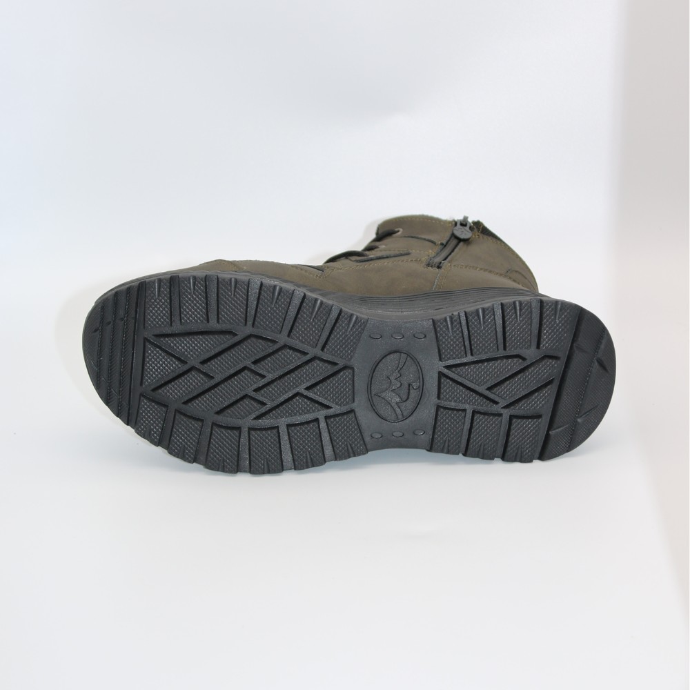 Men’s winter boots GRUNBERG 148193-10-03E 6086, leather with natural fur, khaki