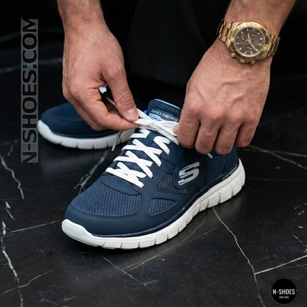 Men's Blue Comfortable Sneakers Skechers Agoura 52635NVY 6095